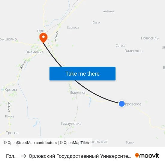 Голема to Орловский Государственный Университет (Польский Корпус) map