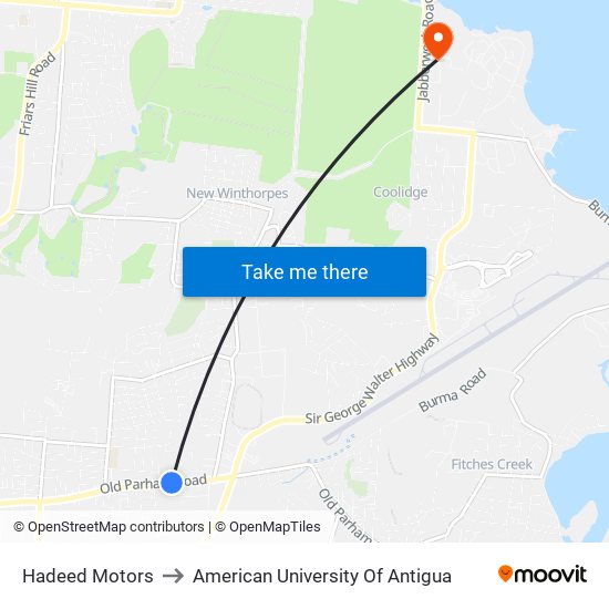 Hadeed Motors to American University Of Antigua map