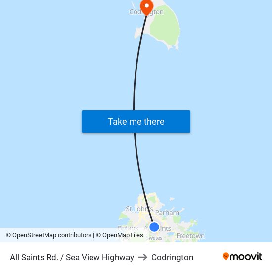 All Saints Rd. / Sea View Highway to Codrington map