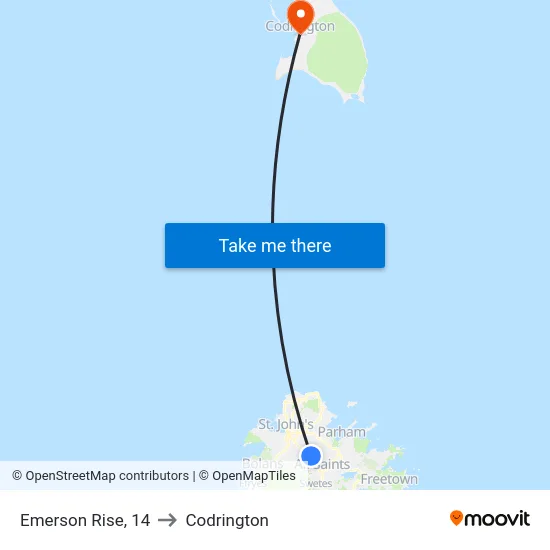 Emerson Rise, 14 to Codrington map