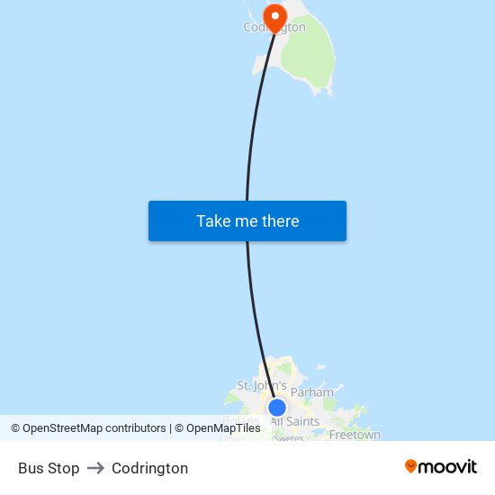 Bus Stop to Codrington map