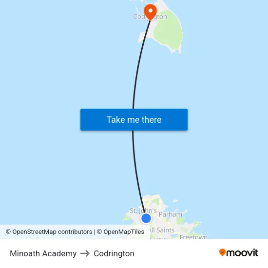 Minoath Academy to Codrington map