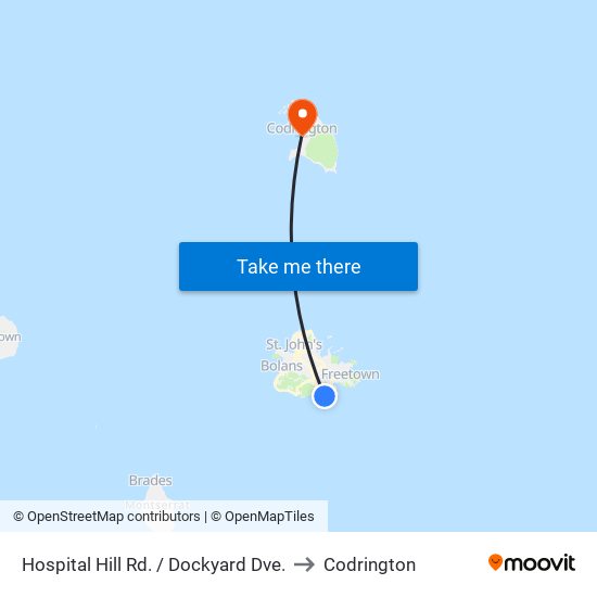 Hospital Hill Rd. / Dockyard Dve. to Codrington map