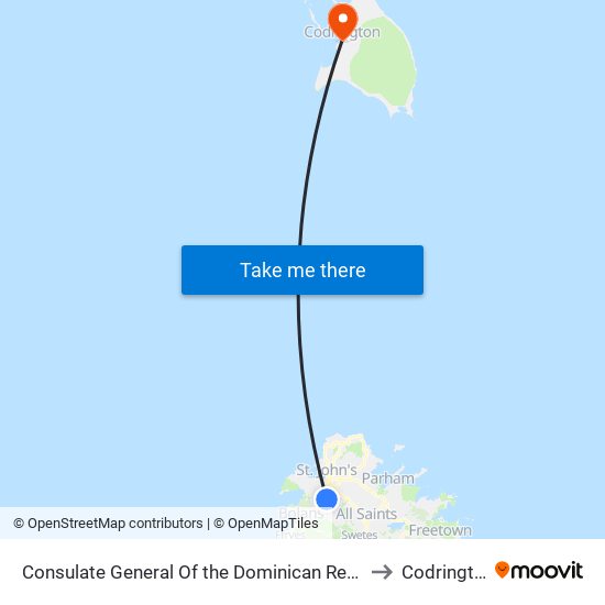 Consulate General Of the Dominican Republic to Codrington map