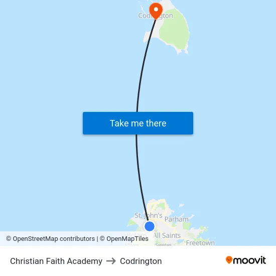 Christian Faith Academy to Codrington map
