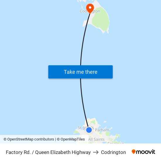 Factory Rd. / Queen Elizabeth Highway to Codrington map