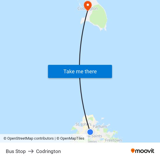 Bus Stop to Codrington map