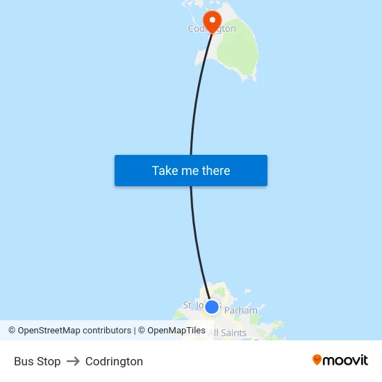 Bus Stop to Codrington map