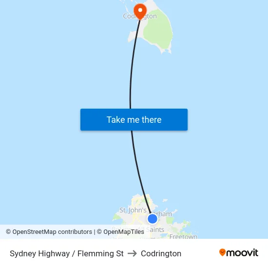 Sydney Highway / Flemming St to Codrington map