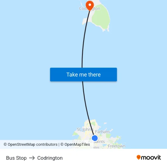 Bus Stop to Codrington map