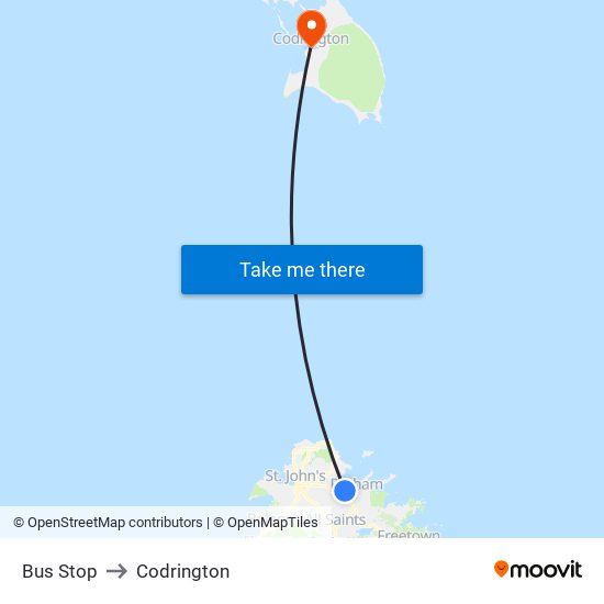 Bus Stop to Codrington map