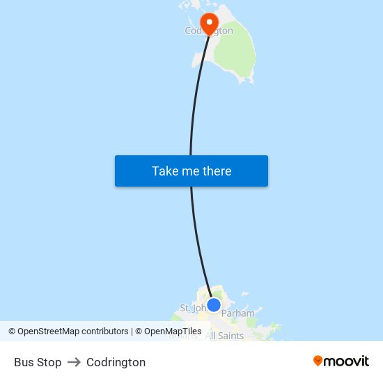 Bus Stop to Codrington map