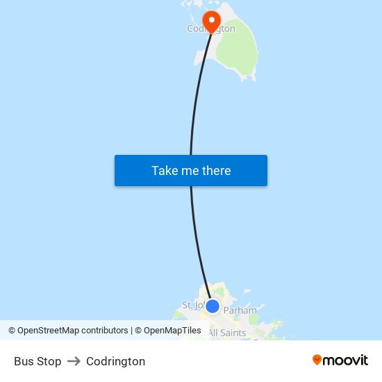 Bus Stop to Codrington map