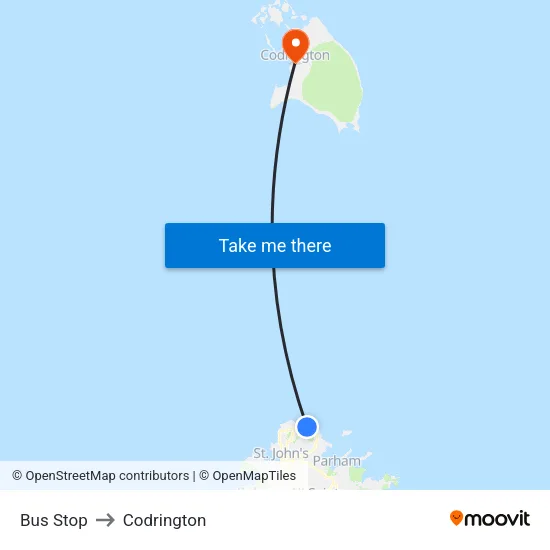 Bus Stop to Codrington map