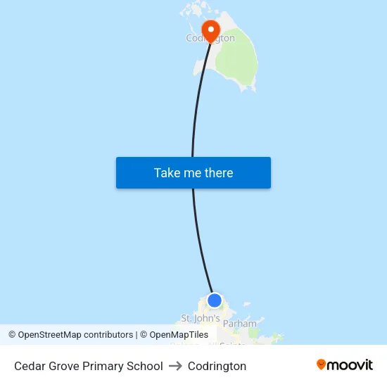 Cedar Grove Primary School to Codrington map