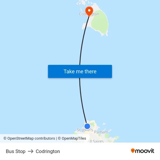 Bus Stop to Codrington map