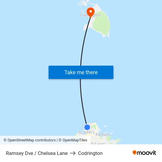Ramsey Dve / Chelsea Lane to Codrington map