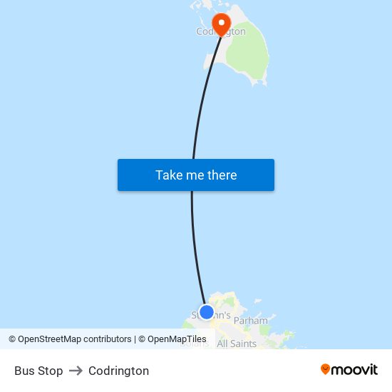 Bus Stop to Codrington map