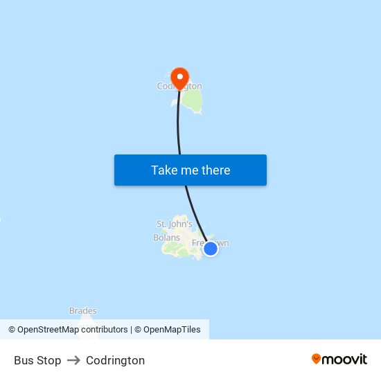 Bus Stop to Codrington map