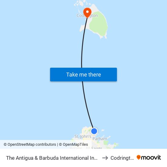 The Antigua & Barbuda International Institute to Codrington map