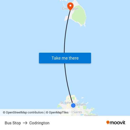 Bus Stop to Codrington map