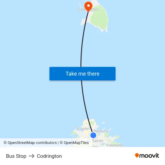 Bus Stop to Codrington map