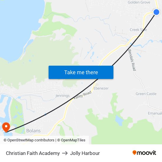 Christian Faith Academy to Jolly Harbour map