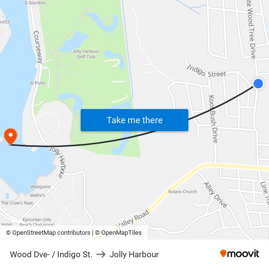 Wood Dve- / Indigo St. to Jolly Harbour map