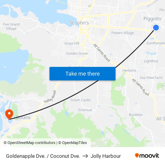 Goldenapple Dve. / Coconut Dve. to Jolly Harbour map