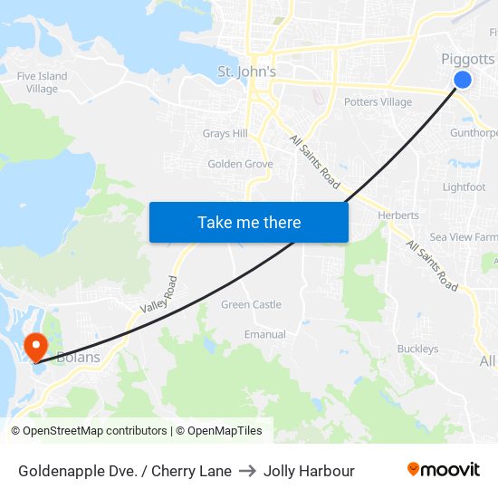 Goldenapple Dve. / Cherry Lane to Jolly Harbour map