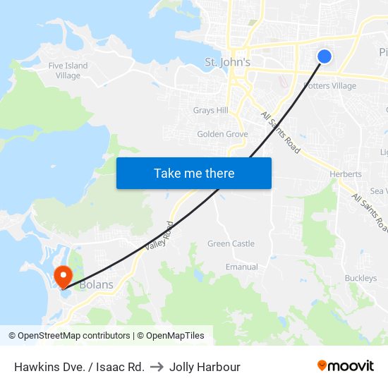 Hawkins Dve. / Isaac Rd. to Jolly Harbour map