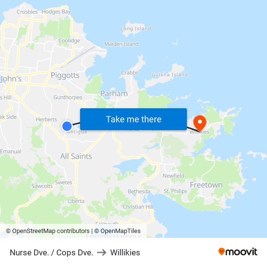 Nurse Dve. / Cops Dve. to Willikies map