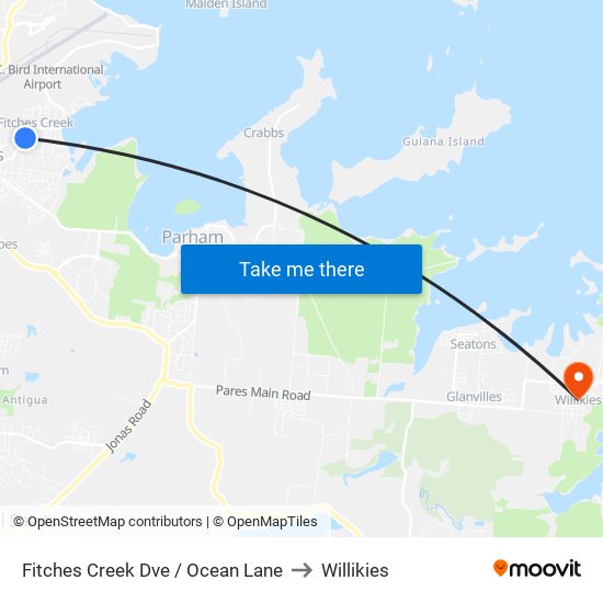 Fitches Creek Dve / Ocean Lane to Willikies map