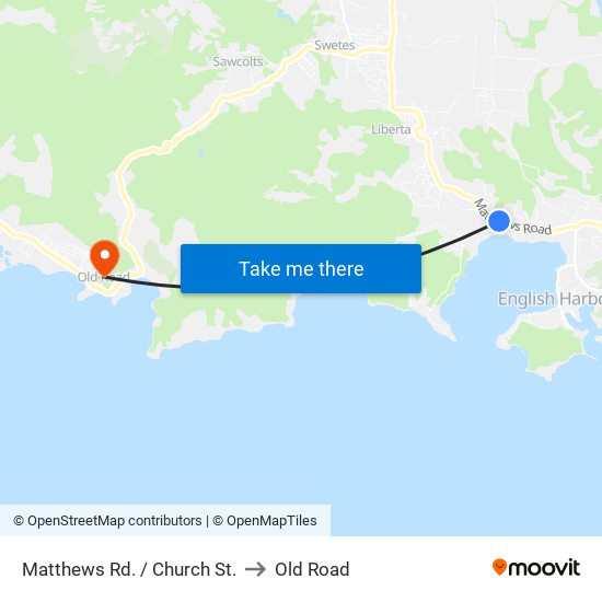Matthews Rd. / Church St. to Old Road map