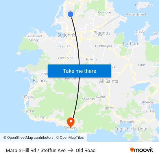 Marble Hill Rd / Steffun Ave to Old Road map