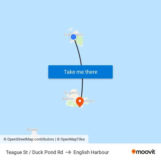 Teague St / Duck Pond Rd to English Harbour map