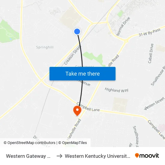 Western Gateway @ Shleter to Western Kentucky University - The Center for Research & Development map