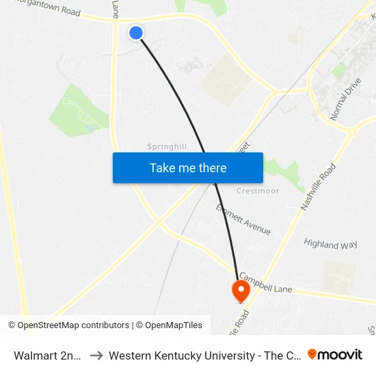 Walmart 2nd Door @ Sign to Western Kentucky University - The Center for Research & Development map
