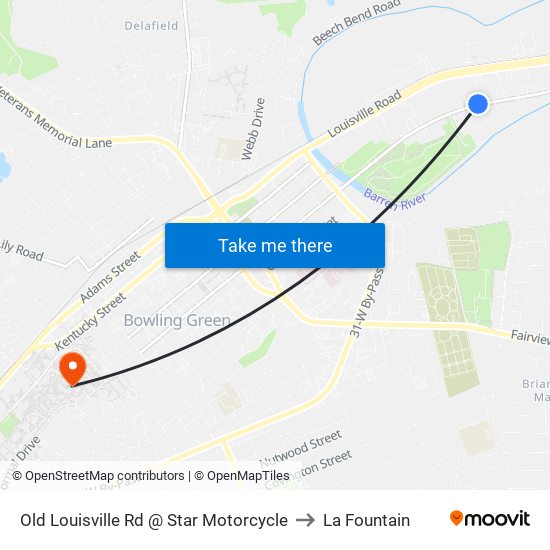 Old Louisville Rd @ Star Motorcycle to La Fountain map