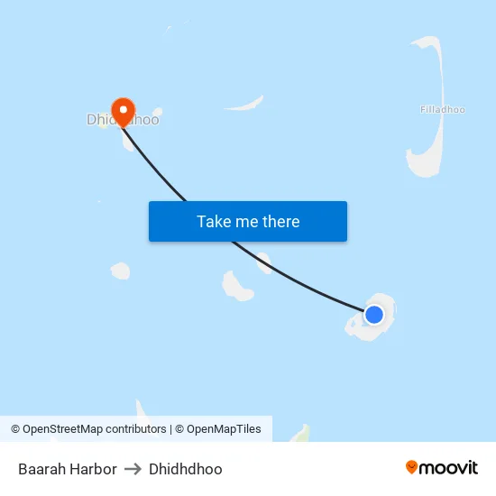 Baarah Harbor to Dhidhdhoo map