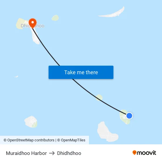 Muraidhoo Harbor to Dhidhdhoo map