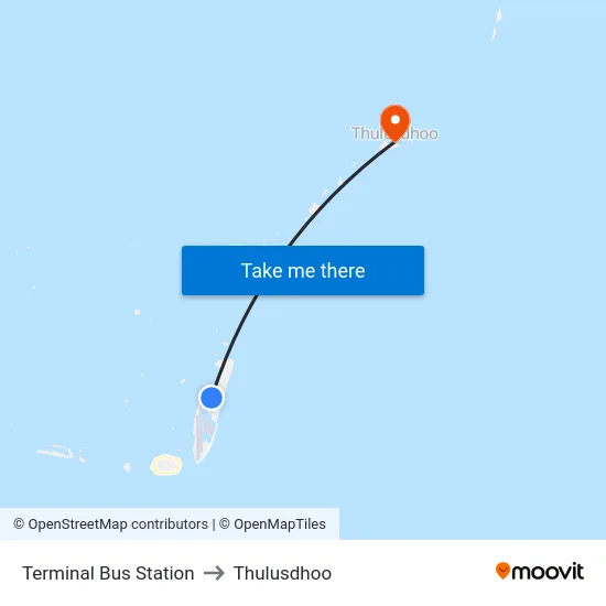 Terminal Bus Station to Thulusdhoo map
