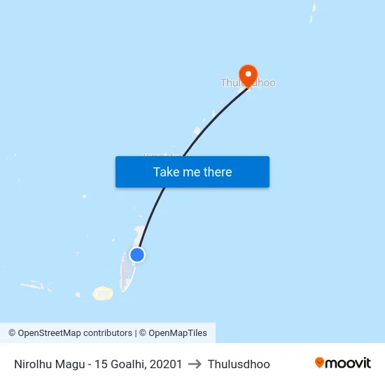 Nirolhu Magu - 15 Goalhi, 20201 to Thulusdhoo map