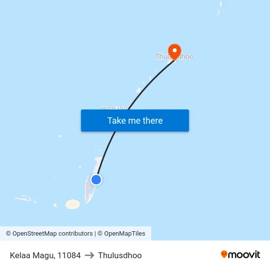 Kelaa Magu, 11084 to Thulusdhoo map