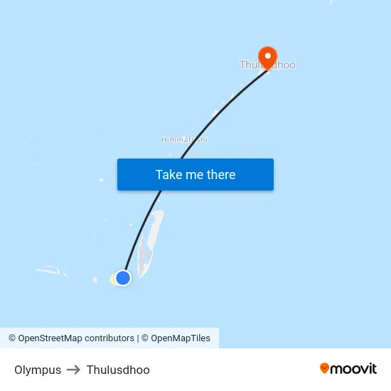 Olympus to Thulusdhoo map