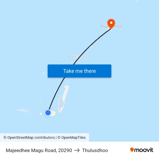 Majeedhee Magu Road, 20290 to Thulusdhoo map