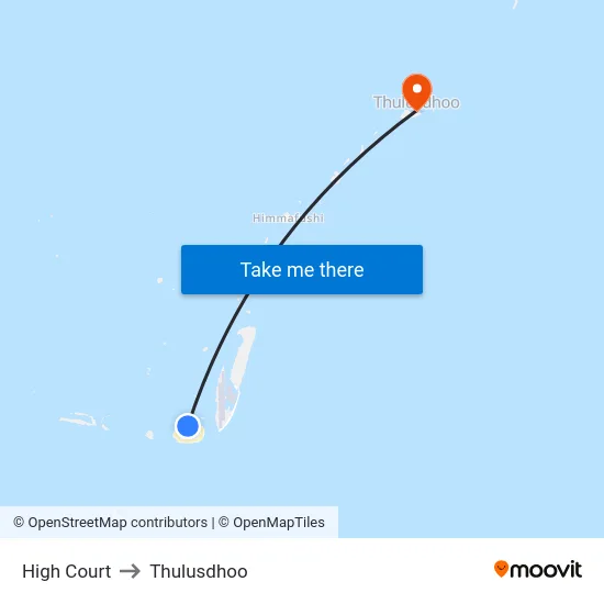High Court to Thulusdhoo map