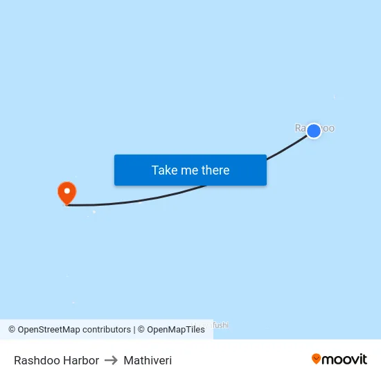 Rashdoo Harbor to Mathiveri map