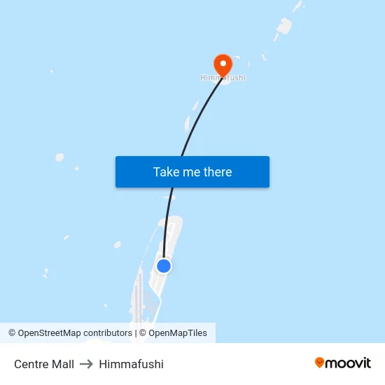 Centre Mall to Himmafushi map