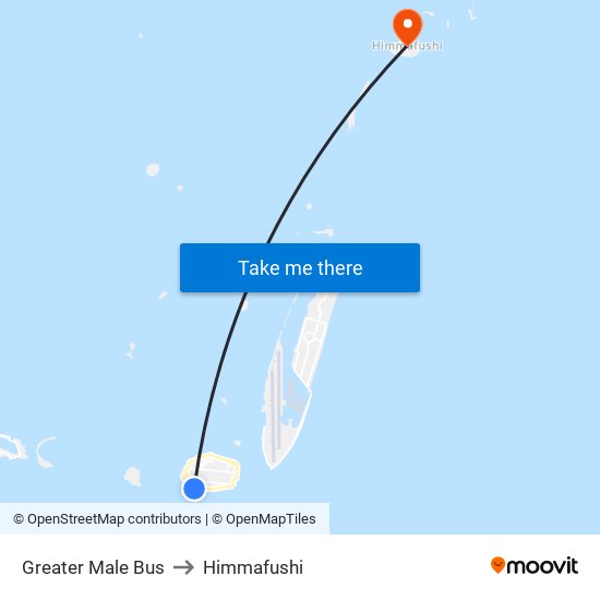 Greater Male Bus to Himmafushi map